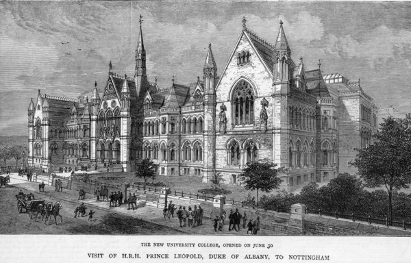 The opening of the University College, Nottingham, by Prince Leopold, Duke of Albany, 1881. Artist: Unknown