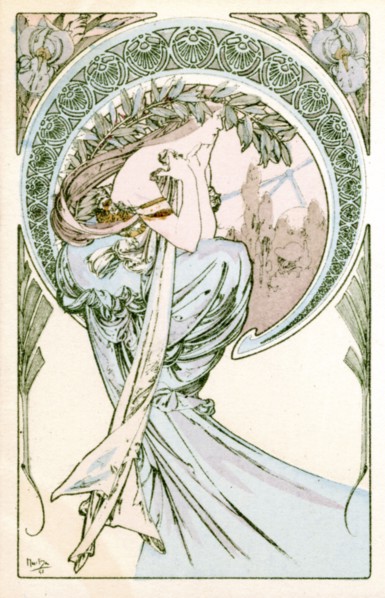 'Poetry', 1900. Artist: Alphonse Mucha