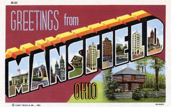 'Greetings from Mansfield, Ohio', postcard, 1941. Artist: Unknown