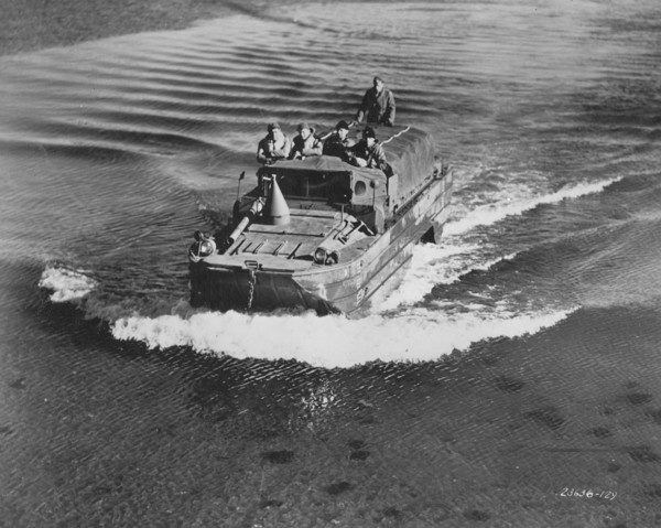 GMC DUKW amphibious vehicle, Fort Sheridan, Illinois, USA, 1940s. Artist: Unknown