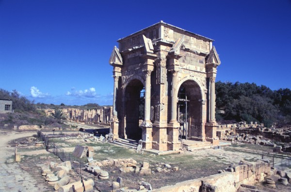 Arch of Septimius Severus, Leptis Magna, Libya.