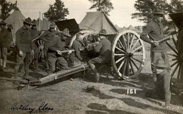 Artillery class, Fort Sheridan, Illinois, USA, 1905. Artist: Unknown