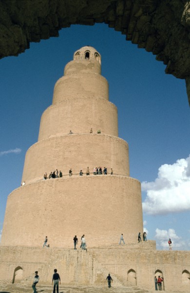Minaret of the Great Mosque, Samarra, Iraq, 1977.
