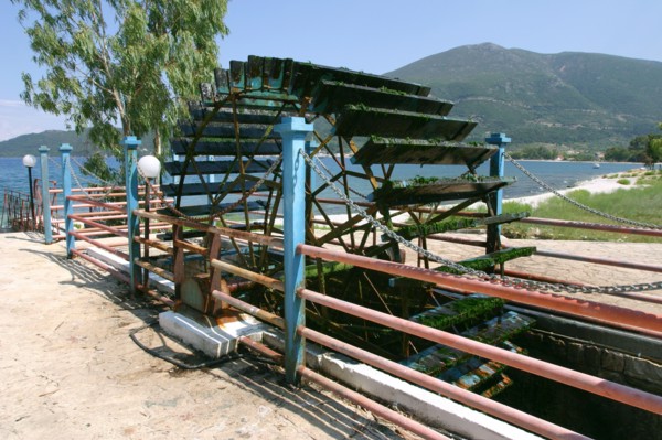 Water wheel, Karavomilos Lake, Kefalonia, Greece.