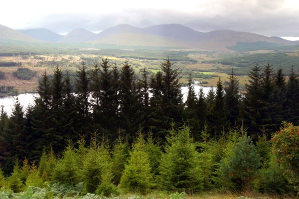 View across the Great Glen from Glen Garry, Highland, Scotland.