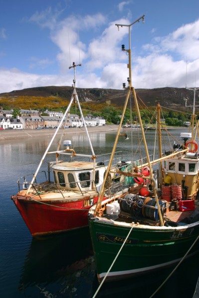 Fishing boats, Ullapool harbour, Highland, Scotland.