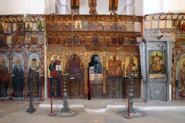 Interior of a monastery church, North Cyprus.