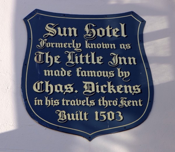 The Sun Hotel Sign, hotel built in 1503, Canterbury, Kent.