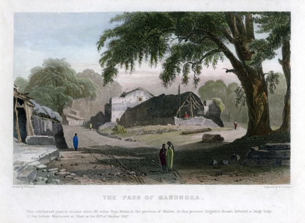 The Pass of Makundra, India, 19th century.  Artist: W le Petit