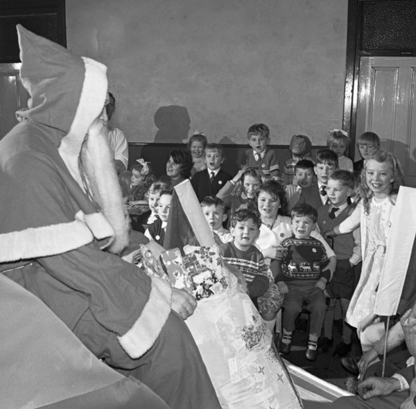 Santa Claus at a Methodist church in Swinton, South Yorkshire, 1964. Artist: Michael Walters