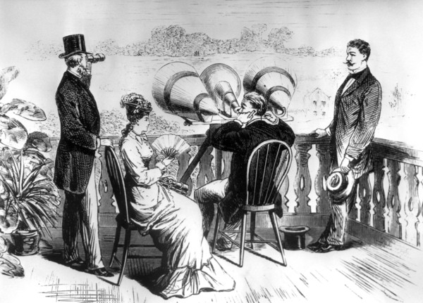 Keeping  in touch with Edison's aerophone, c1878. Artist: Unknown