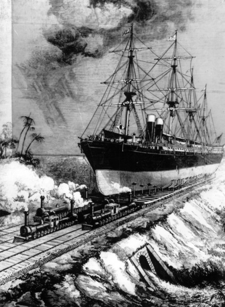 JB Eads' Inter Oceanic Ship Railway, 1884. Artist: Unknown