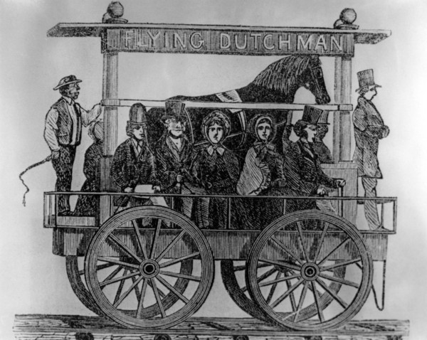 'Flying Dutchman', horse-powered train, 1830. Artist: Unknown