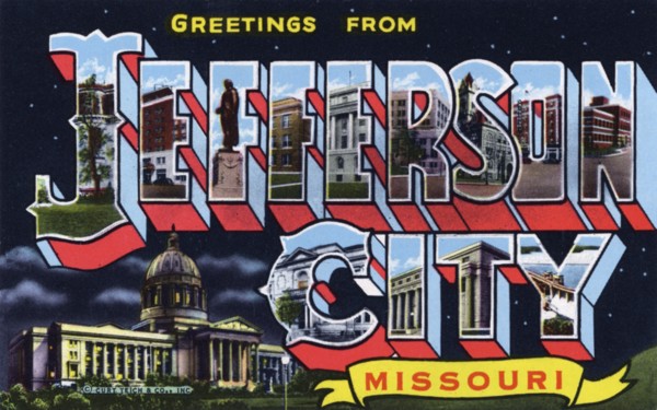 'Greetings from Jefferson City, Missouri', postcard, 1944. Artist: Unknown