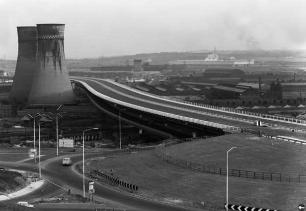 Tinsley Viaduct on the M1 after completion, Sheffield, South Yorkshire, 1968.  Artist: Michael Walters