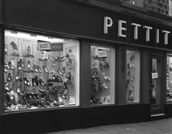 Wearra shoes, shop window display, Mexborough, South Yorkshire, 1960.  Artist: Michael Walters