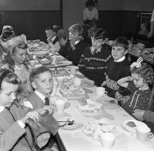 Children's Christmas party at a Methodist school, South Yorkshire, 1964. Artist: Michael Walters