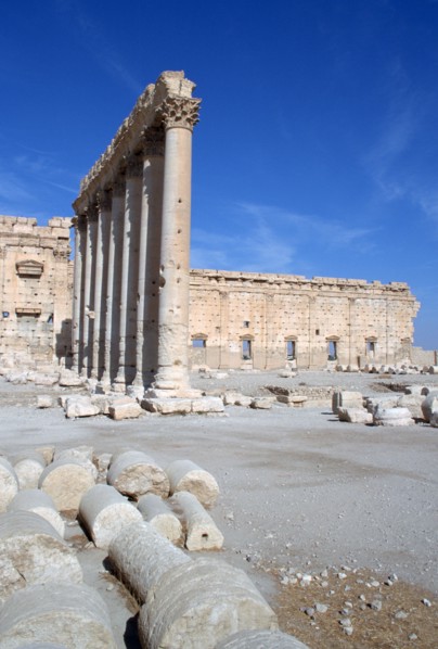 Courtyard of the Temple of Bel, Palmyra, Syria.