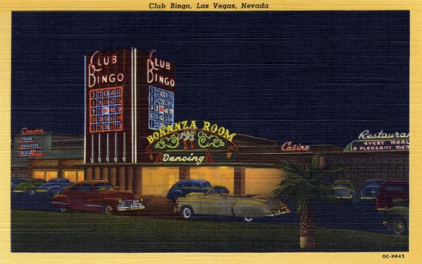 'Club Bingo, Las Vegas, Nevada', postcard, 1950. Artist: Unknown