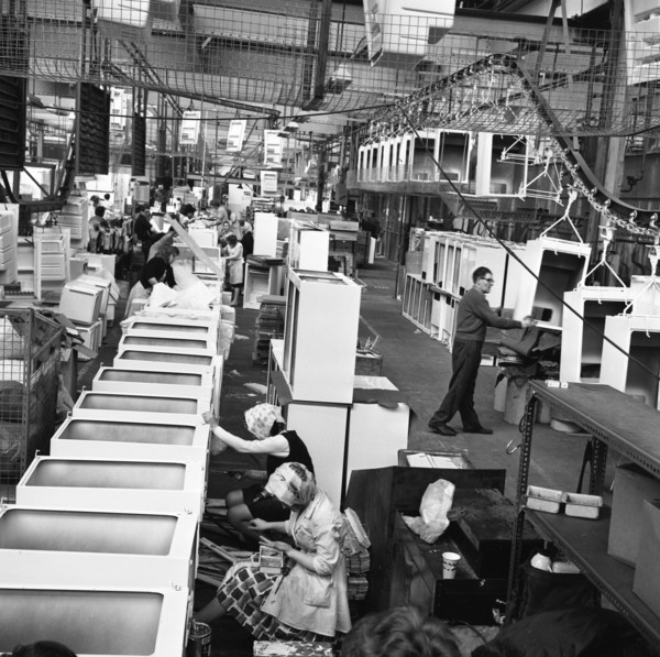 Refrigerators being assembled at the GEC in Swinton, South Yorkshire, 1963.  Artist: Michael Walters