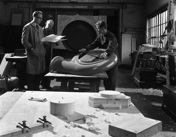Quality checking a casting for a pump, Rotherham, South Yorkshire, 1963. Artist: Michael Walters