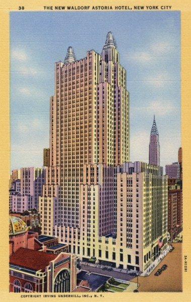 The New Waldorf Astoria Hotel, New York City, New York, USA, 1933. Artist: Unknown