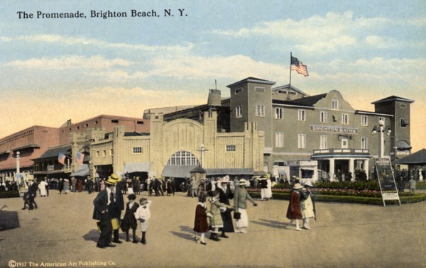 The Promenade, Brighton Beach, New York, 1916. Artist: Unknown