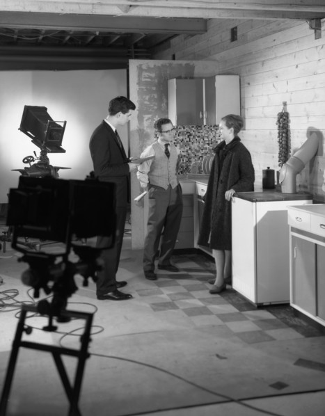 Designer in a photographic studio, Mexborough, South Yorkshire, 1964. Artist: Michael Walters