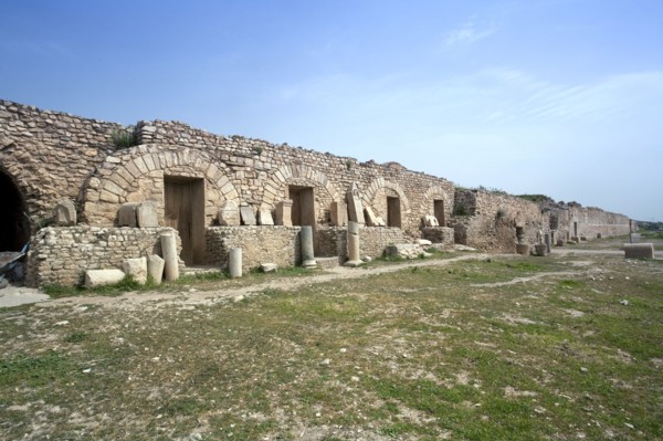 The walls at Bulla Regia, Tunisia. Artist: Samuel Magal