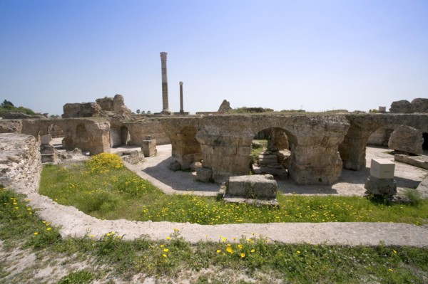 The Baths of Antoninus Pius at Carthage, Tunisia. Artist: Samuel Magal