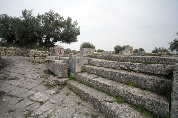 A temple in Dougga (Thugga), Tunisia. Artist: Samuel Magal
