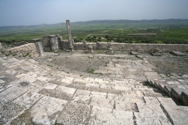 The auditorium (small theatre) at Dougga (Thugga), Tunisia. Artist: Samuel Magal
