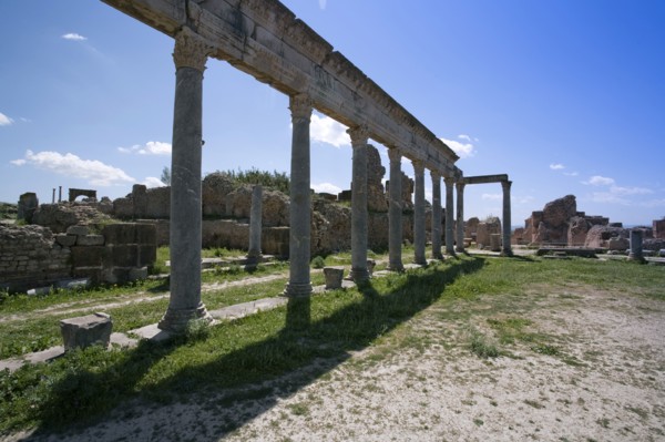 The Palaestra of the Petronii, Thuburbo Majus, Tunisia. Artist: Samuel Magal