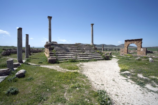 The Temple of Baal (Balaat) at Thuburbo Majus, Tunisia. Artist: Samuel Magal