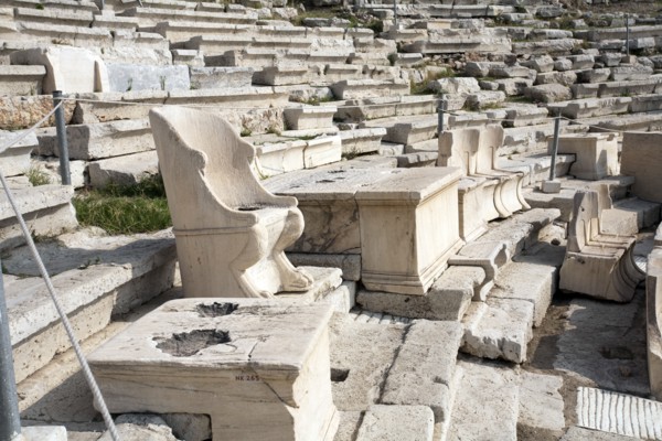 The Theatre of Dionysus, The Acropolis, Athens, Greece. Artist: Samuel Magal