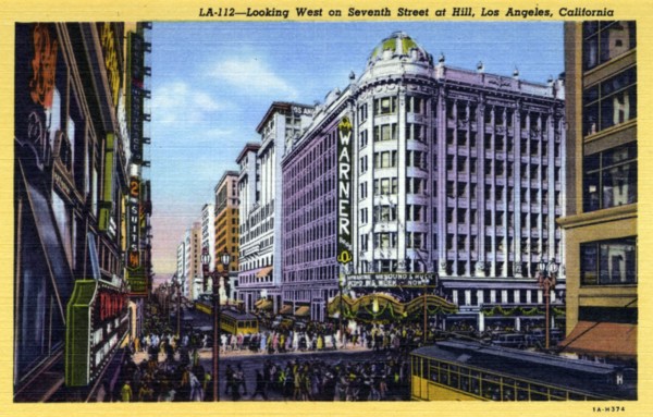 Looking west on 7th Street at Hill Street, Los Angeles, California, USA, 1931. Artist: Unknown
