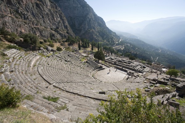 The theatre at Delphi, Greece. Artist: Samuel Magal
