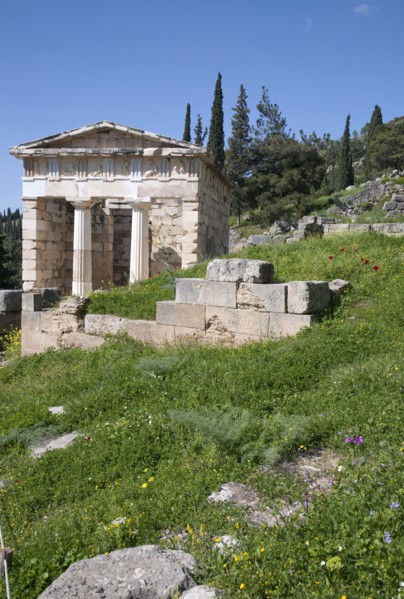 The Treasury of Athens, Delphi, Greece. Artist: Samuel Magal