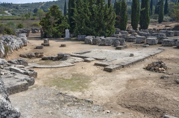 The Altar of Zeus at Nemea, Greece. Artist: Samuel Magal