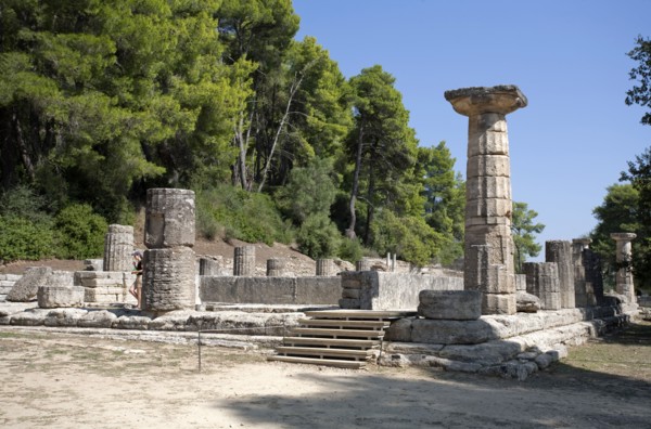 The Temple of Hera at Olympia, Greece. Artist: Samuel Magal
