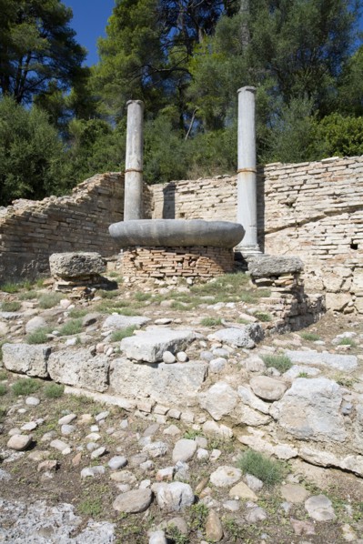 A nymphaeum in Olympia, Greece. Artist: Samuel Magal