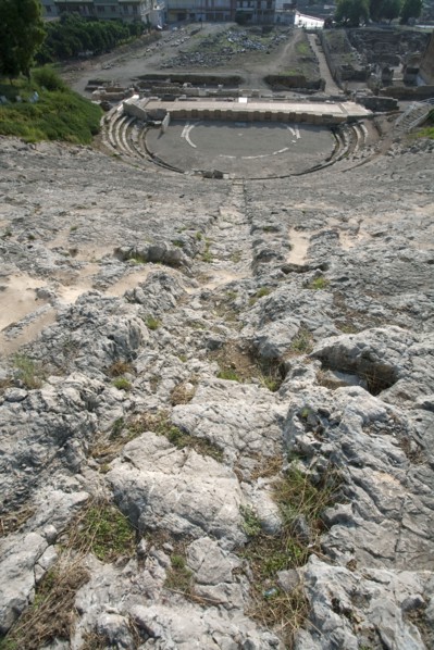A theatre in Argos, Greece. Artist: Samuel Magal