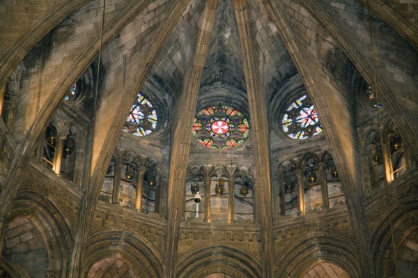 Interior dome of the Cathedral of Santa Eulalia, Barcelona, Spain, 2007. Artist: Samuel Magal