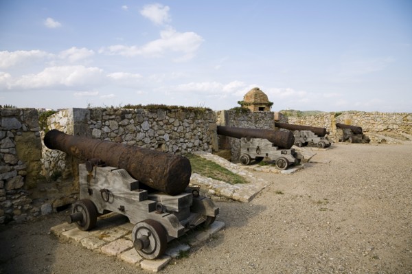 Cannon in the medieval fortress of Tarragona, Catalonia, Spain, 2007. Artist: Samuel Magal