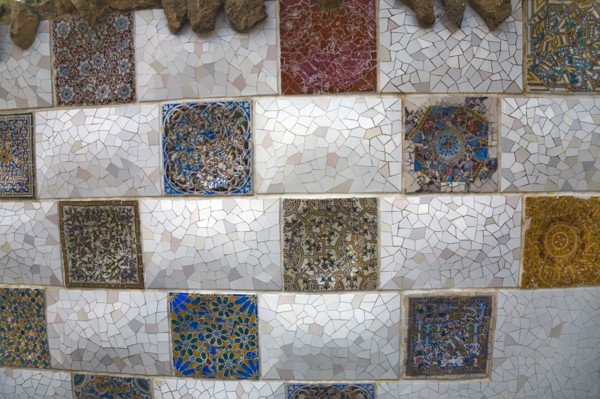 Decoration on the banister of a terrace in Park Guell, Barcelona, Spain, 2007. Artist: Samuel Magal
