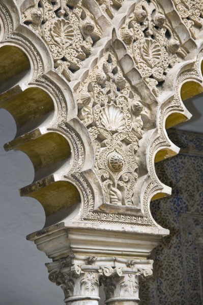 Architectural detail, the Alcazar, Seville, Andalusia, Spain, 2007. Artist: Samuel Magal