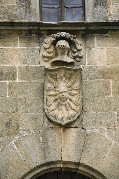 The shield of the Solis family, Solis Mansion, Caceres, Spain, 2007. Artist: Samuel Magal