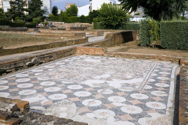 A mosaic floor in the House of the Amphitheatre, Merida, Spain, 2007. Artist: Samuel Magal