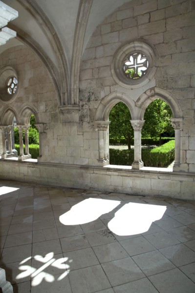Cloister and view of the courtyard, Monastery of Alcobaca, Alcobaca, Portugal, 2009.  Artist: Samuel Magal
