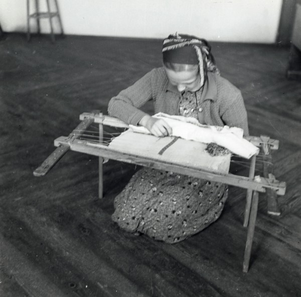 Woman weaving, Sarajevo, Bosnia-Hercegovina, Yugoslavia, 1939. Artist: Unknown